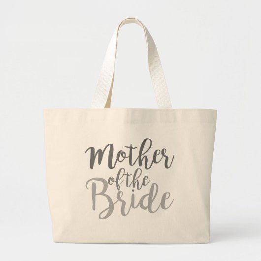 Moderne moeder van de Bride Cursive Ombre Grote Tote Bag (Voorkant)