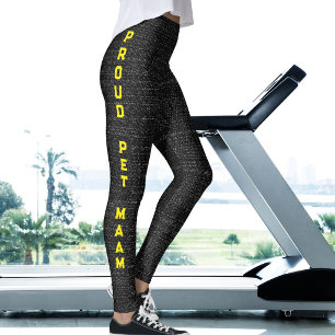 Moderne Moeder van een Huisdier Nep Zwarte Jeans D Leggings