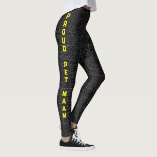 Moderne Moeder van een Huisdier Nep Zwarte Jeans D Leggings