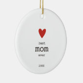 Moderne Moederdag Cadeau Aangepast Beste Mam ooit Keramisch Ornament (Rechts)