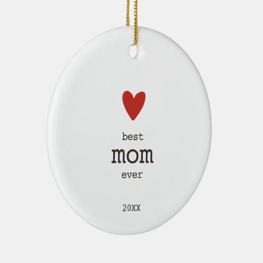 Moderne Moederdag Cadeau Aangepast Beste Mam ooit Keramisch Ornament (Rechts)