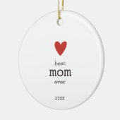 Moderne Moederdag Cadeau Aangepast Beste Mam ooit Keramisch Ornament (Links)