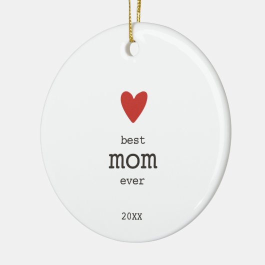 Moderne Moederdag Cadeau Aangepast Beste Mam ooit Keramisch Ornament (Links)