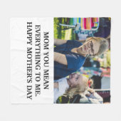 Moderne moederdag foto mam je bedoelt alles fleece deken (Voorkant (Horizontaal))