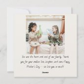 "Moderne Moederdag Fotocollage | MOM Letters - Feestdagenkaart (Achterkant)