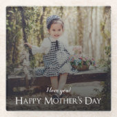 Moderne Moederdag fotoglas Onderzetter (Voorkant)