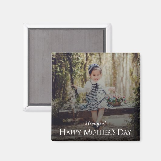 Moderne Moederdag-fotomagneet Magneet (Voorkant / Achterkant)
