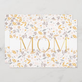 Moderne Moederdag Gold Foil MOM Floral Confetti (Voorkant / Achterkant)