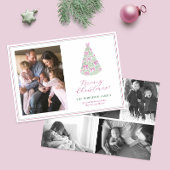 Moderne moerbeibogen op boom Fotocollage Feestdagenkaart