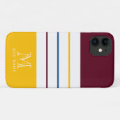 Moderne moerbeien en gemononeerde ambergestreepte  Case-Mate iPhone case (Achterkant (horizontaal))
