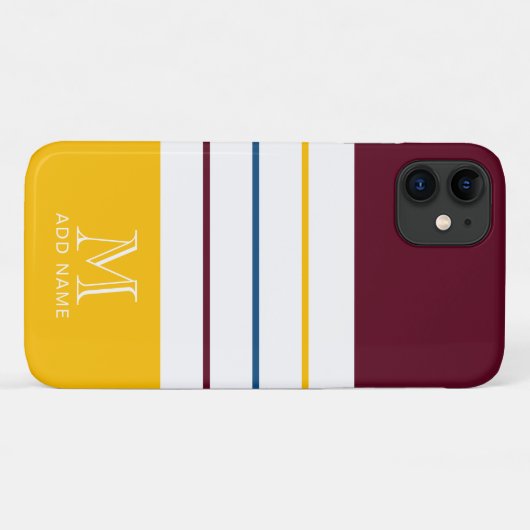 Moderne moerbeien en gemononeerde ambergestreepte  Case-Mate iPhone case (Achterkant (horizontaal))