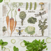 moderne  moestuin theedoek (Gevouwen)