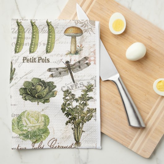 moderne  moestuin theedoek (Quarter Fold)