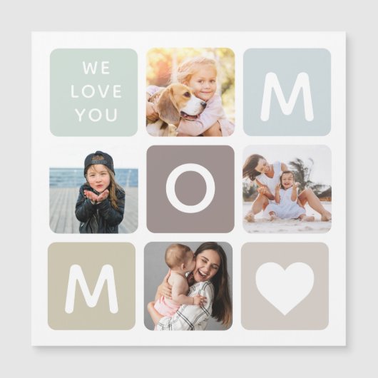 Moderne MOM Photo Collage Cute Family (Voorkant)