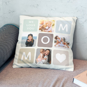 Moderne MOM Photo Collage Cute Family Kussen