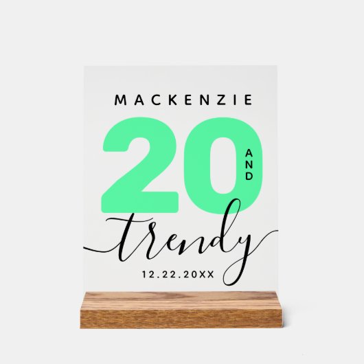 Moderne Monnaie verte 20 et Anniversaire tendance (Recto)