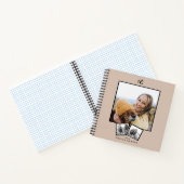 Moderne monogram 3-foto notitieboek (Binnen)