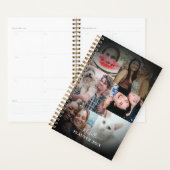 Moderne monogram 6 Foto zwarte planner (Display)