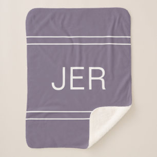 Moderne Monogram Aangepaste Beginletters Trendy Pa Sherpa Deken