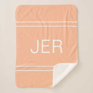 Moderne monogram aangepaste klassieke initialen pe sherpa deken