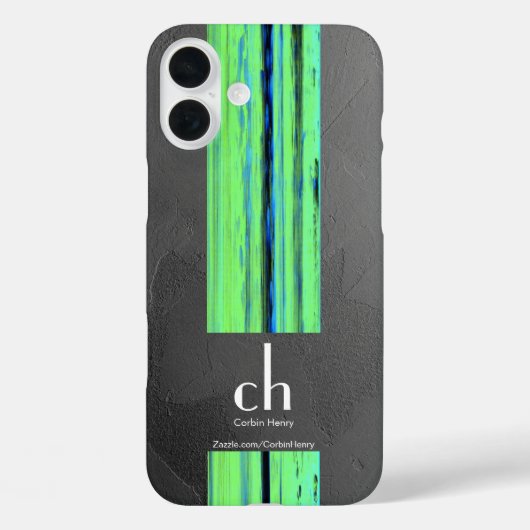Moderne Monogram Abstracte Textuur iPhone Hoes (Achterkant)