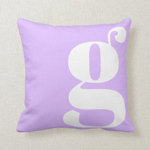 Moderne Monogram Beginletter Pastel Lavendel Kussen