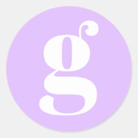 Moderne Monogram Beginletter Pastel Lavendel
