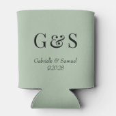 Moderne Monogram Bruid & bruidegom Namen Bruiloft  Blikjeskoeler (Achterkant)