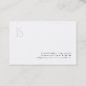 Moderne monogram eenvoudige ontwerpversie Sjabloon Visitekaartje (Achterkant)