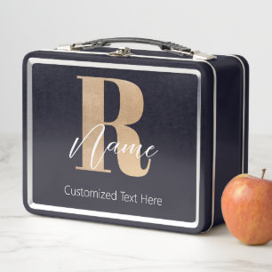 Moderne Monogram Eerste Letter R & Naam Gepersonal