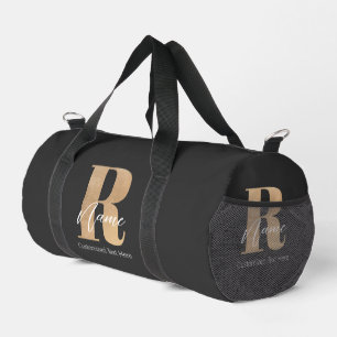 Moderne Monogram Eerste Letter R & Naam Gepersonal Plunjezak