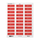 MODERNE MONOGRAM EERSTE LETTER ROOD ETIKET (Full Sheet)