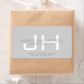 Moderne Monogram Eerste Letters (of andere tekst) Etiket (Insitu)