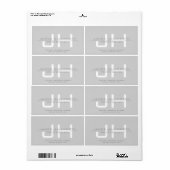 Moderne Monogram Eerste Letters (of andere tekst) Etiket (Full Sheet)