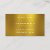 Moderne monogram elegant Gold look Professional Visitekaartje (Achterkant)