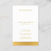 Moderne Monogram Elegant Goud Professionele Sjablo Visitekaartje (Achterkant)