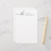 Moderne monogram elegant kalligrafie op maat