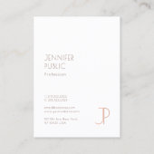 Moderne monogram Elegant Simple Trendy Sjabloon Visitekaartje (Achterkant)