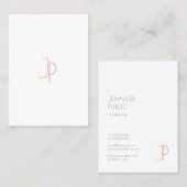 Moderne monogram Elegant Simple Trendy Sjabloon Visitekaartje (Voorkant / Achterkant)