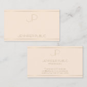 Moderne monogram Elegant Sjabloon Professional Visitekaartje (Voorkant / Achterkant)