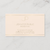 Moderne monogram Elegant Sjabloon Professional Visitekaartje (Achterkant)