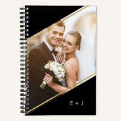 Moderne monogram en foto notitieboek (Voorkant)