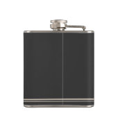 Moderne monogram en naam donkergrijs Man Heupfles (Achterkant)