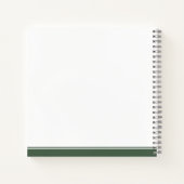 Moderne monogram Evergreen Notitieboek (Achterkant)