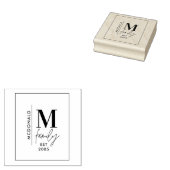 Moderne monogram familie marjoy grijs stijlvol 	rubberstempel (Gestempeld)