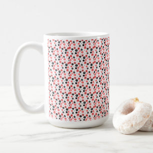 Moderne Monogram Florale Trouwdag Koffiemok