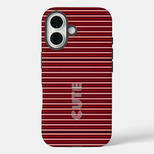 Moderne Monogram Gemêleerde Case-Mate iPhone Case (Achterkant)