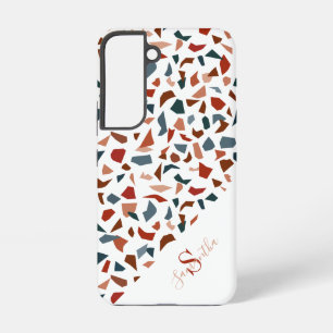 Moderne Monogram Geometrisch Patroon Samsung Galaxy Hoesje