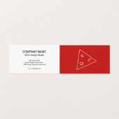 Moderne monogram geometrisch (rood) visitekaartjes (Buitenkant ongevouwen)