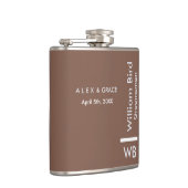 Moderne monogram gepersonaliseerde Groomsman Hip F Heupfles (Rechts)